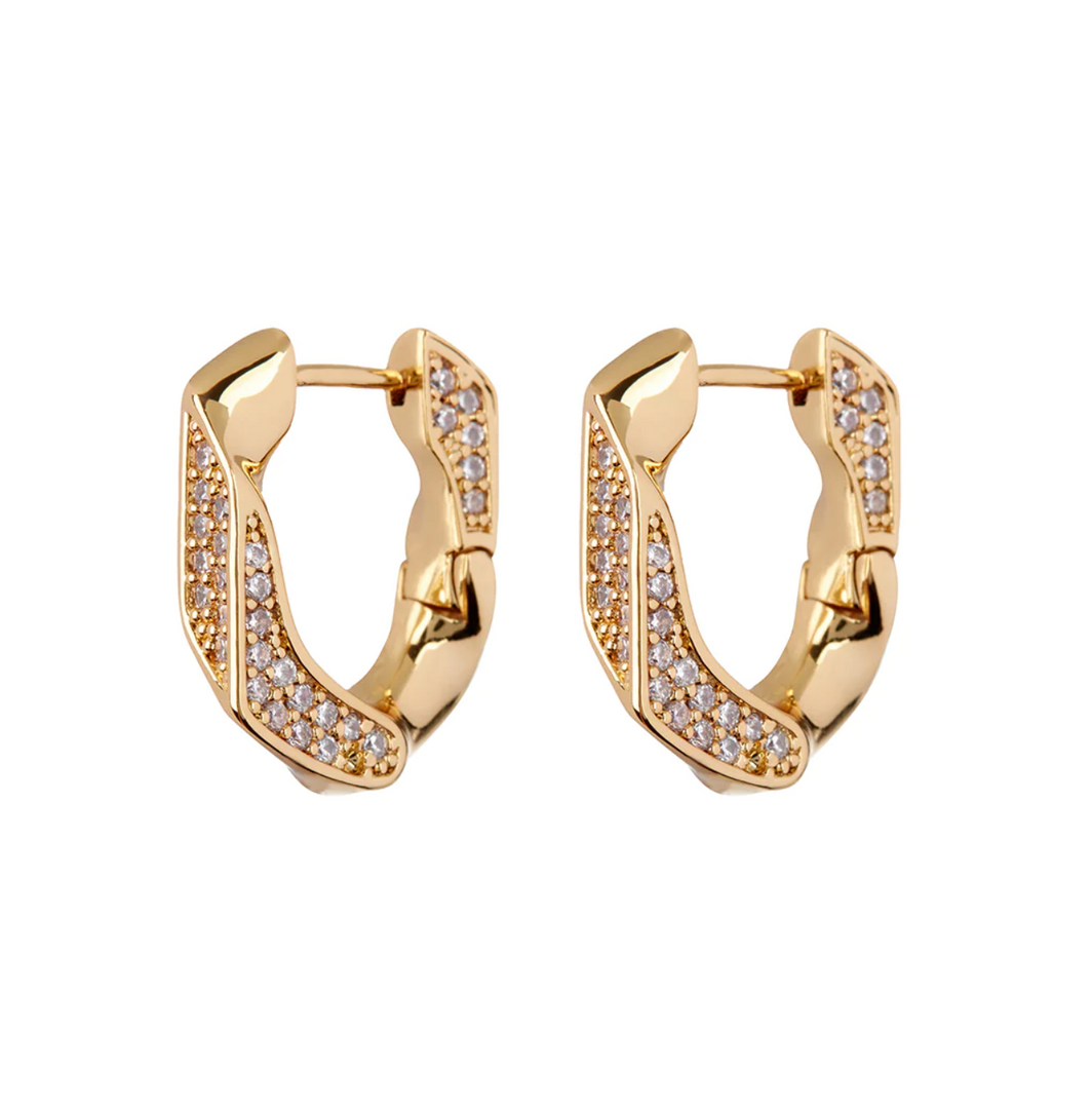 PAVE CUBAN LINK HOOPS - Millo 