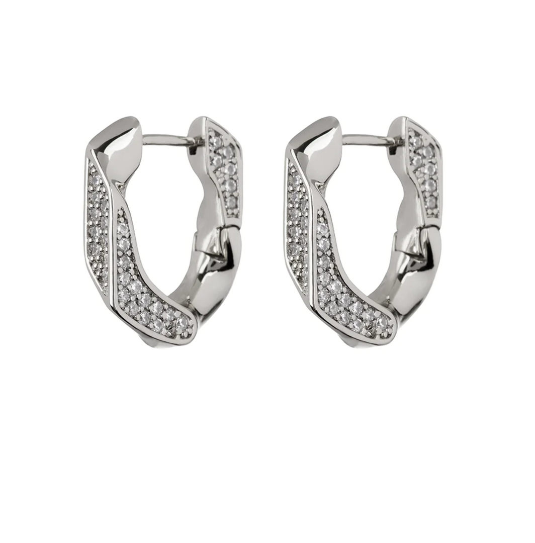 PAVE CUBAN LINK HOOPS - Millo 