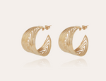 Load image into Gallery viewer, Wave hoop earrings gold - Millo 
