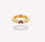 Load image into Gallery viewer, Trisolina Colored ruby Pavé Ring - Millo 
