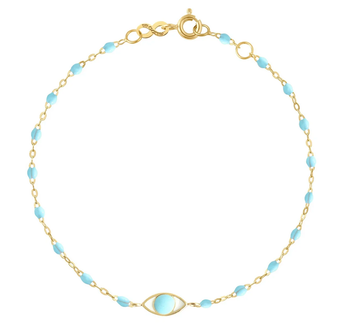Eye Classic Gigi Turquoise bracelet, Yellow Gold, 6.7" - Millo 