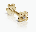 Load image into Gallery viewer, Diamond Lucky Clover Threaded Stud Earring - Millo 
