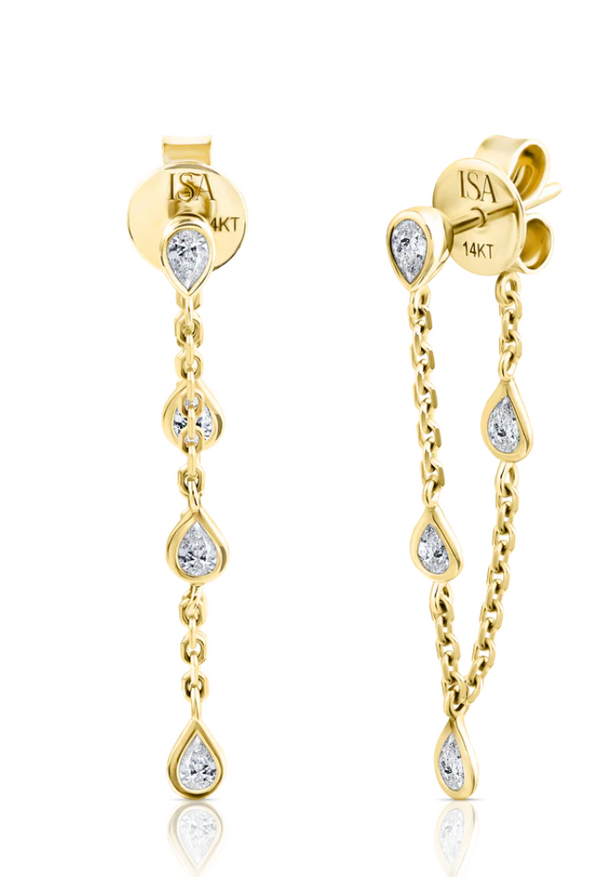 TEARDROP DIAMOND EARRINGS - Millo 