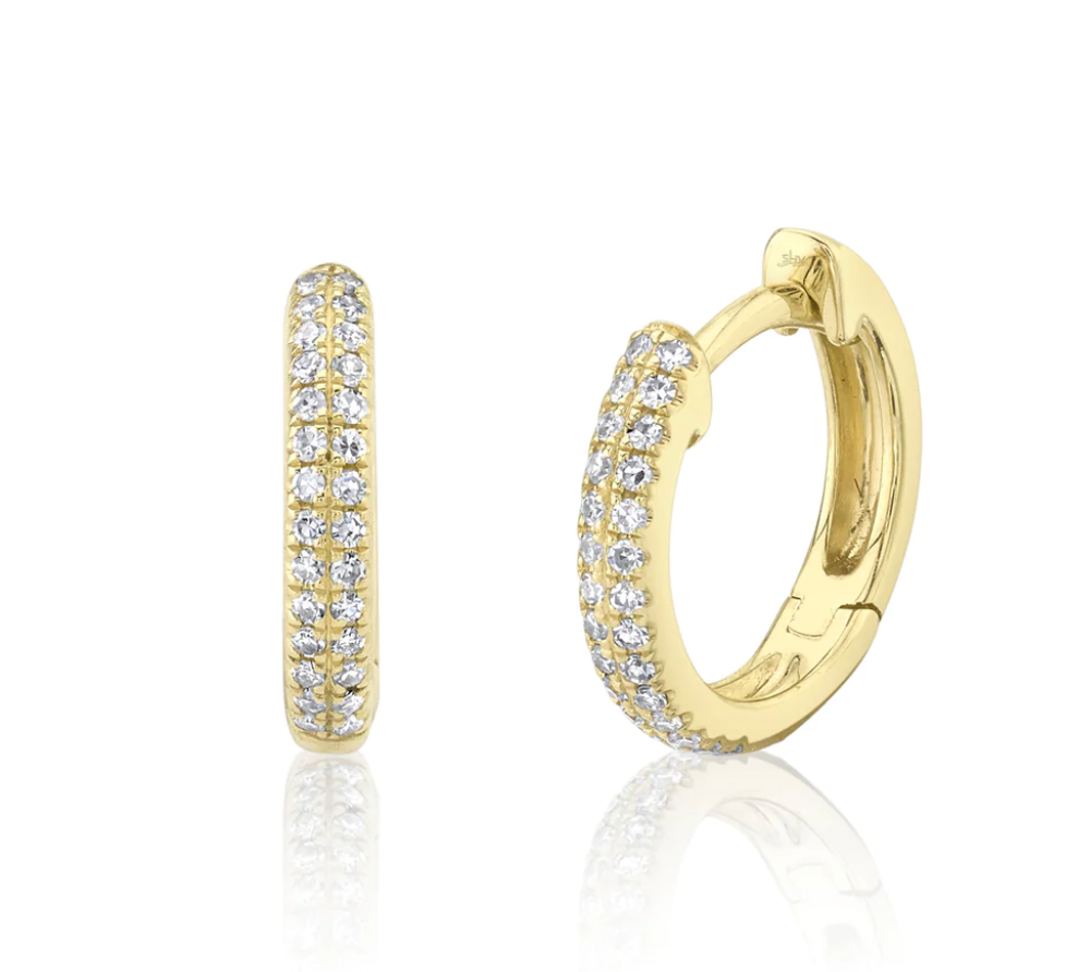 DIAMOND PAVE HUGGIE EARRING - Millo 