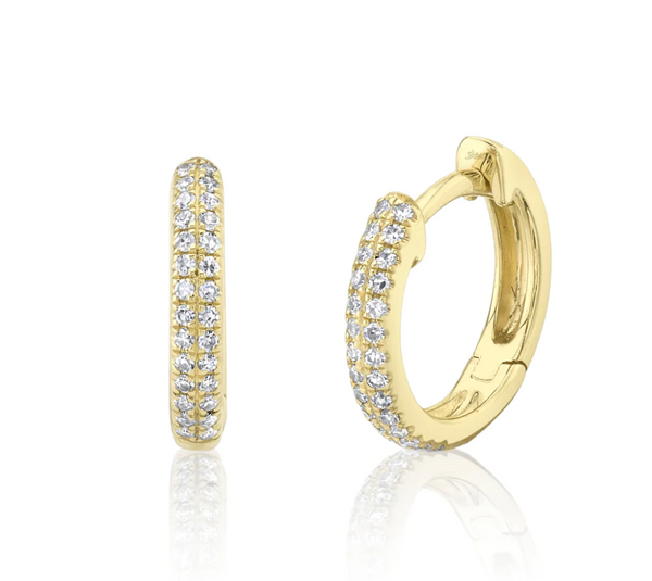 DIAMOND PAVE HUGGIE EARRING - Millo 