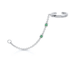 Load image into Gallery viewer, EMERALD CHAIN EAR CUFF WITH LOOP - Millo 
