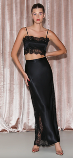 Load image into Gallery viewer, SILK &amp; LACE MAXI SKIRT - Millo 
