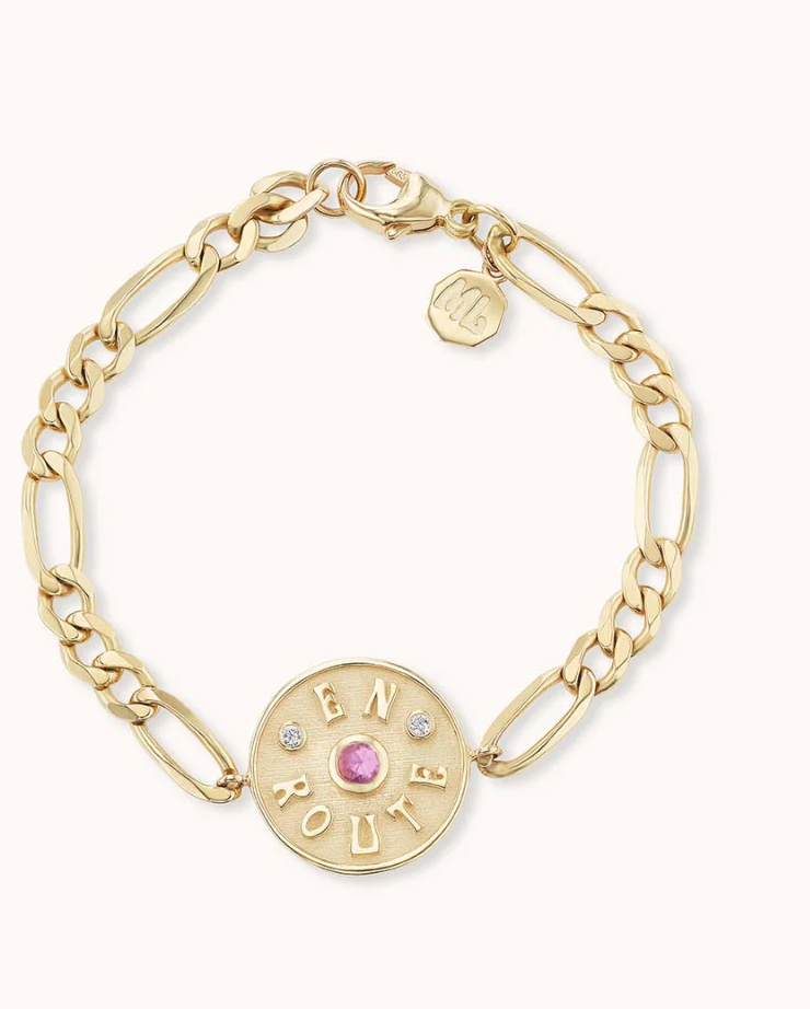 MINI EN ROUTE BRACELET PINK SAPPHIRE - Millo 