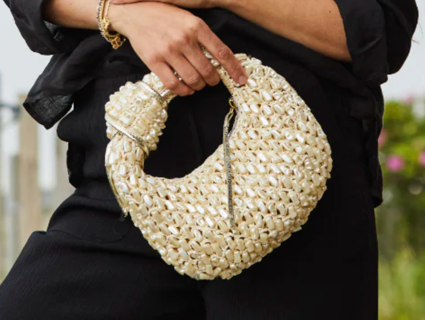 The Josie All Pearl Bag Handcrafted Beaded Handbag Millo