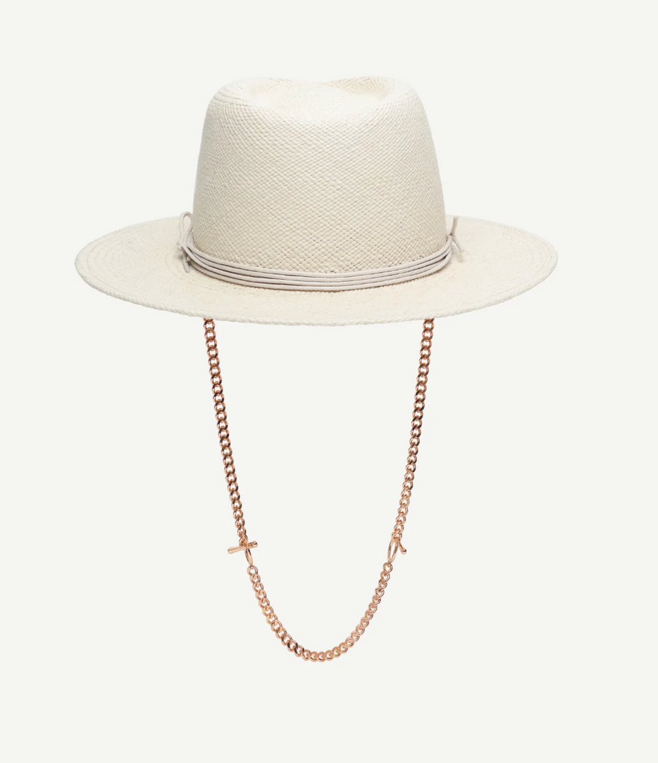Pierced Chain Strap Fedora Hat - Millo 