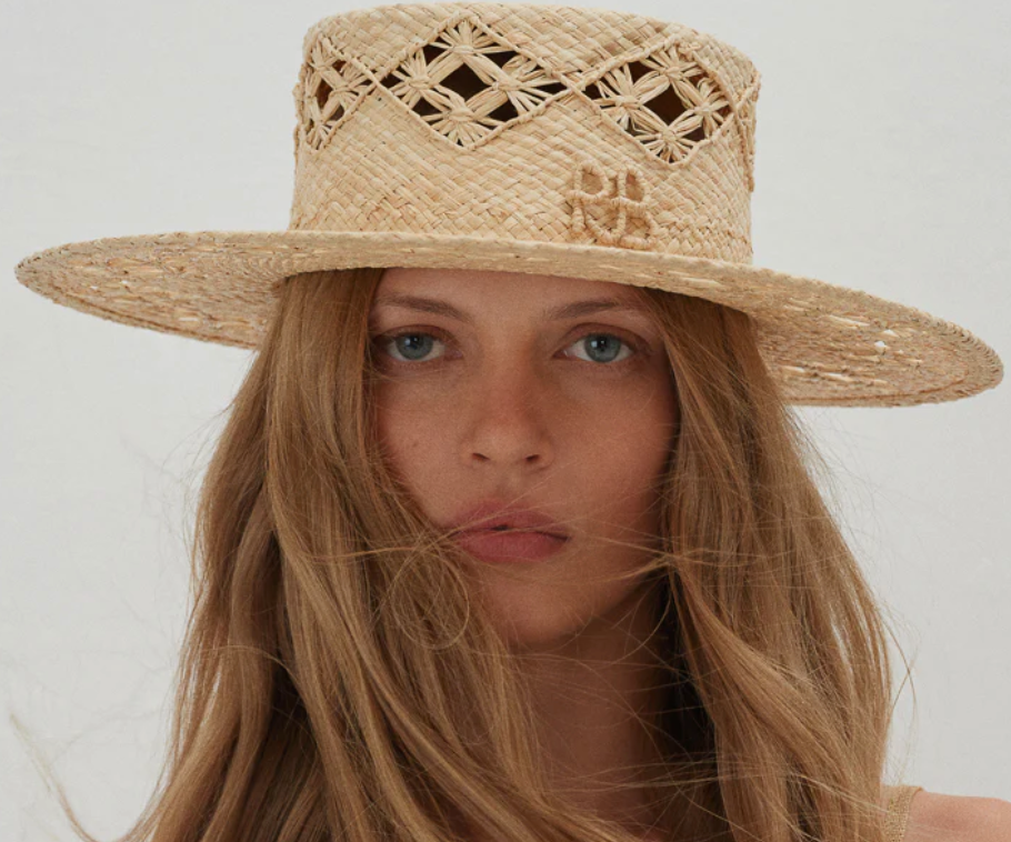 Monogram-embellished Boater Hat - Millo 