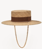 Load image into Gallery viewer, Chain Strap Straw Boater Hat - Millo 
