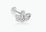 Load image into Gallery viewer, Diamond Engraved Lotus Threaded Stud Earring - Millo 
