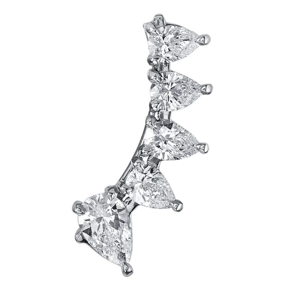 PEAR DIAMOND FLOATING EARRING - Millo 