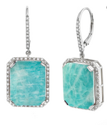 Load image into Gallery viewer, READY TO SHIP AMAZONITE PORTRAIT EARRINGS - Millo 

