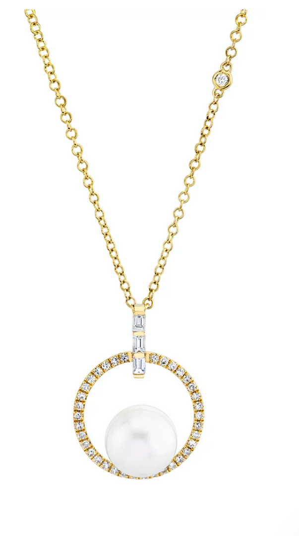 PAVE OCTAGON DISK LINK PENDANT - Millo 