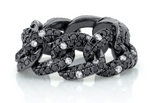 Load image into Gallery viewer, BLACK DIAMOND TWINKLE ESSENTIAL LINK RING - Millo 
