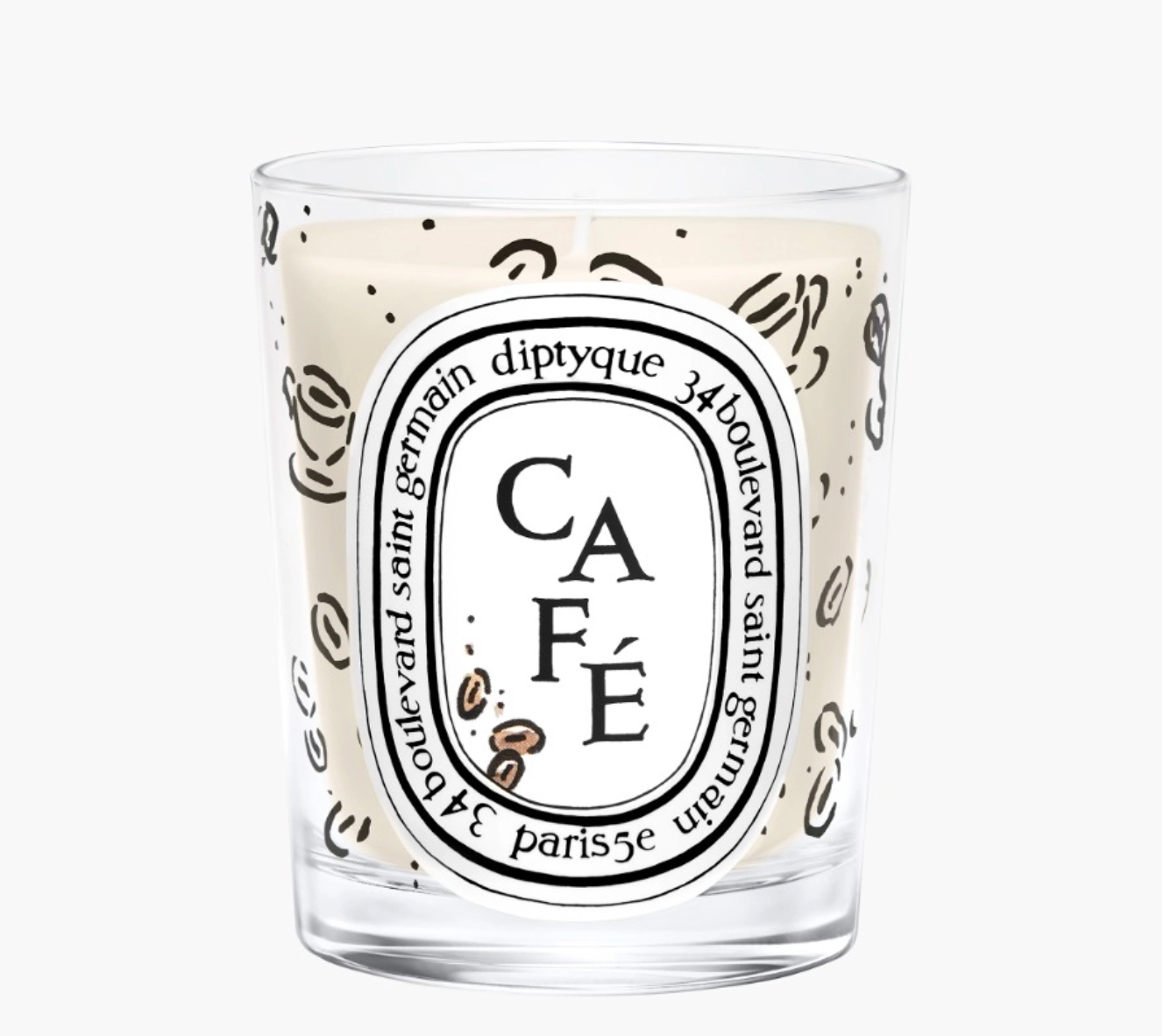 人気カラーの | 190g Candle Café Diptyque Rich Charm Parisian & Aroma Espresso キャンドル