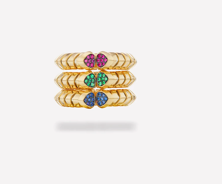 Trisolina Colored Pavé Ring - Millo 