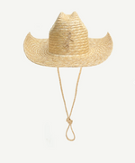 Load image into Gallery viewer, Monogram-embellished Straw Cowboy Hat
