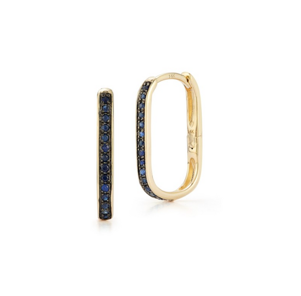BLUE SAPPHIRE PAPER CLIP EARRINGS