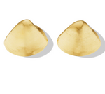 Load image into Gallery viewer, Yellow Gold Large Shell &#39;70s Stud Earrings
