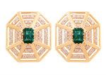 Load image into Gallery viewer, EMERALD WEB EARRINGS
