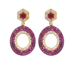 Load image into Gallery viewer, RUBY ORBIT EARRINGS
