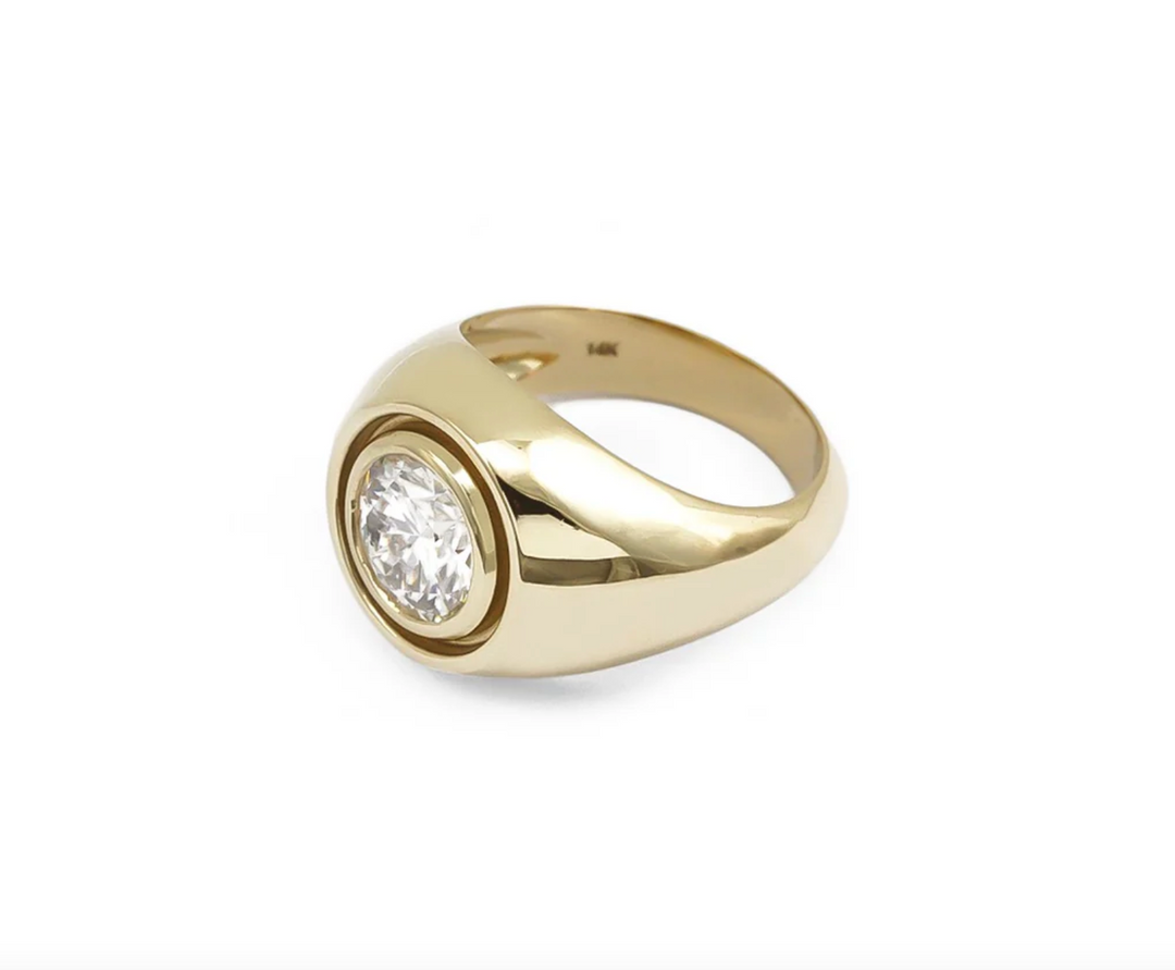 MOISSANITE SPOTLIGHT DOME RING