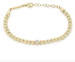 Load image into Gallery viewer, 14K PRINCESS DIAMOND SMALL PANTHER CHAIN BRACELET
