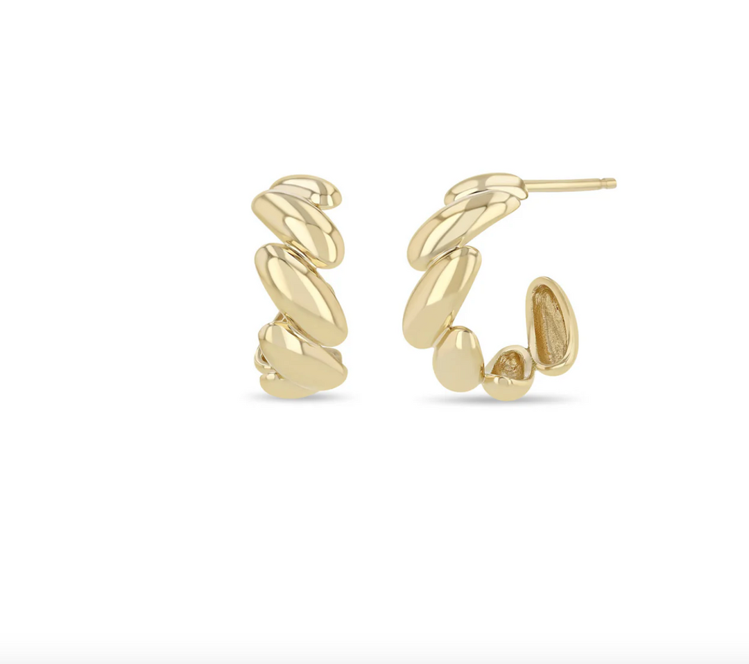 14K GOLD SAN MARCO HUGGIE HOOPS