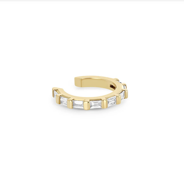 14K BAGUETTE DIAMOND ETERNITY EAR CUFF