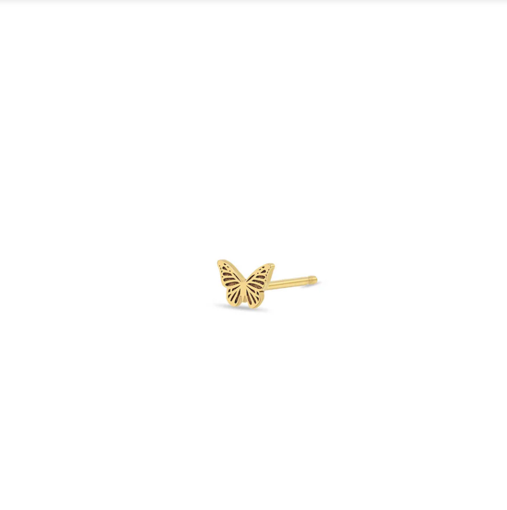 14K ITTY BITTY BUTTERFLY STUD