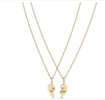 Load image into Gallery viewer, 14K MIDI BITTY BEST FRIENDS HEART NECKLACE SET
