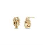 Load image into Gallery viewer, 14K GOLD LARGE LINKED KNOT EARRINGS
