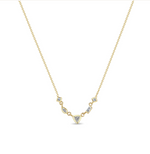 Load image into Gallery viewer, 14K GOLD NECKLACE WITH MIXED CUT DIAMONDS
