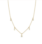 Load image into Gallery viewer, 14K GOLD MIXED DIAMOND DANGLE NECKLACE
