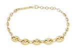 Load image into Gallery viewer, 14K MIXED SMALL &amp; LARGE MARINER CHAIN BRACELET
