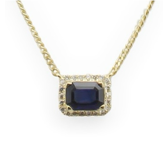 Blue sapphire chai necklace (Blue sapphire)