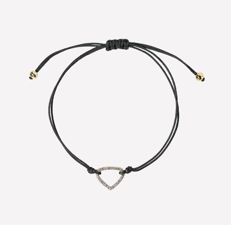 Trina Black Cord Bracelet