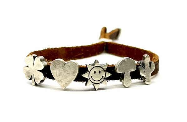 Emoji Leather Cinch Bracelet