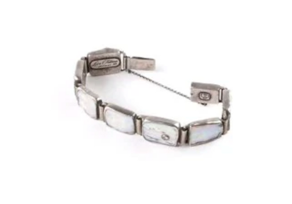 Square Baroque Pearl Hinge Bracelet