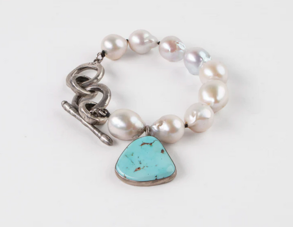 Baroque Pearl and Royston Bracelet