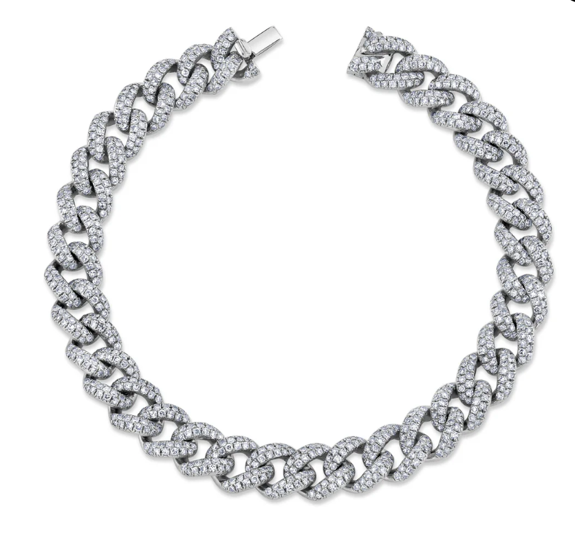 MEDIUM PAVE LINK BRACELET