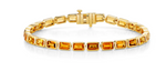 Load image into Gallery viewer, YELLOW SAPPHIRE &amp; CITRINE EAST WEST TENNIS BRACELET
