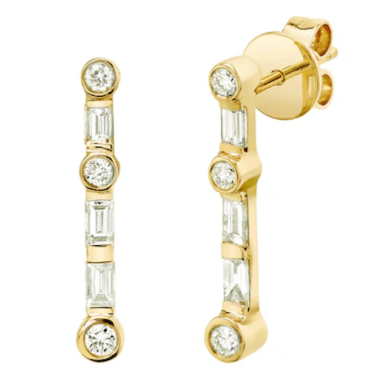 DIAMOND STICK-BONE STUDS