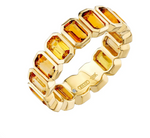 Load image into Gallery viewer, YELLOW SAPPHIRE &amp; CITRINE BEZEL ETERNITY BAND
