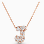 Load image into Gallery viewer, Mini Diamond Bubble Letter Necklace
