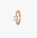 Load image into Gallery viewer, PRONG PAVE DIAMOND MINI HOOP
