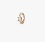 Load image into Gallery viewer, SMALL PRONG PAVE DIAMOND MINI HOOP
